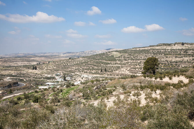 Hill of Samaria and surrounding valleys