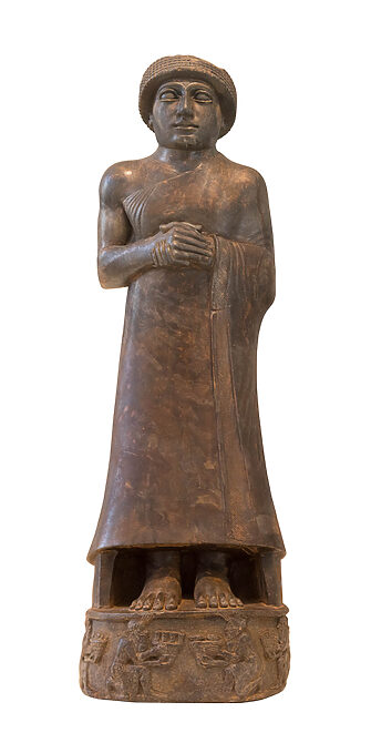 Diorite Statue of Gudea with clasped hands