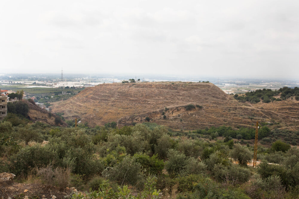 Tell Arqa in Lebanon looking west