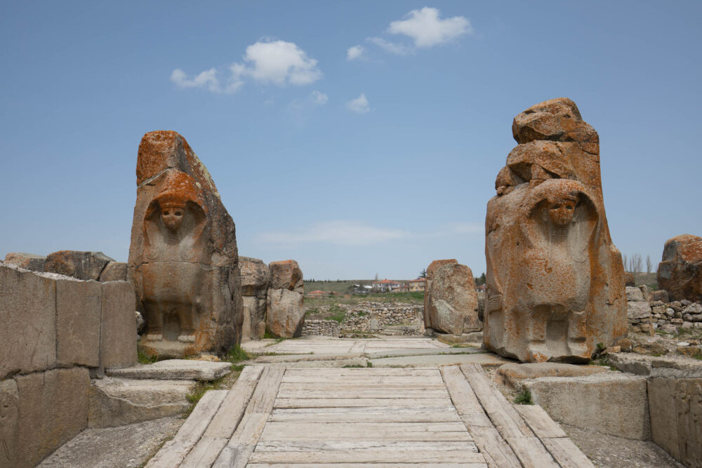 Gate of Alacahoyuk guarded by two sphinxes