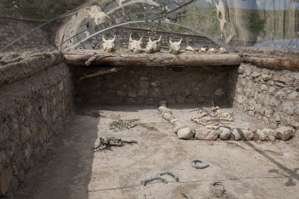 Inside one of the shaft tombs at Alacahoyuk