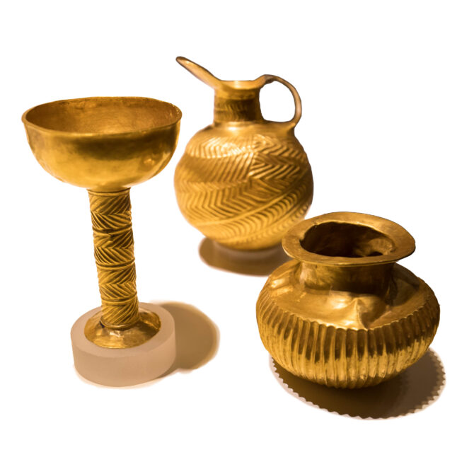 Golden Vessels from Grave K at Alacahoyuk