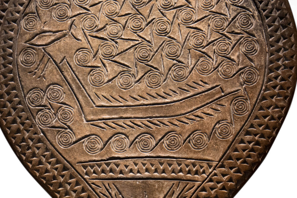 Longboat depicted on frying pan from chalandriani