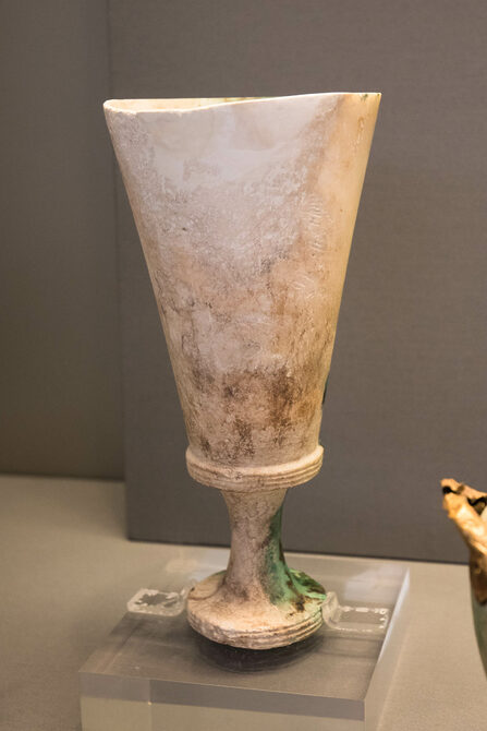Tall Alabaster Vessel from Grave Circle V at Mycenae