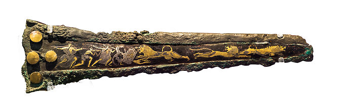Dagger from Grave Circle A with Hunt Scene of Lions