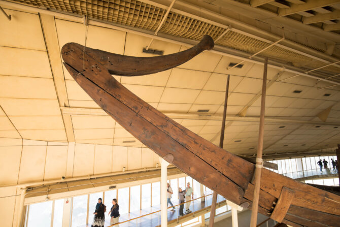 Prow of Khufu's ship mimics a papyrus reed bundle