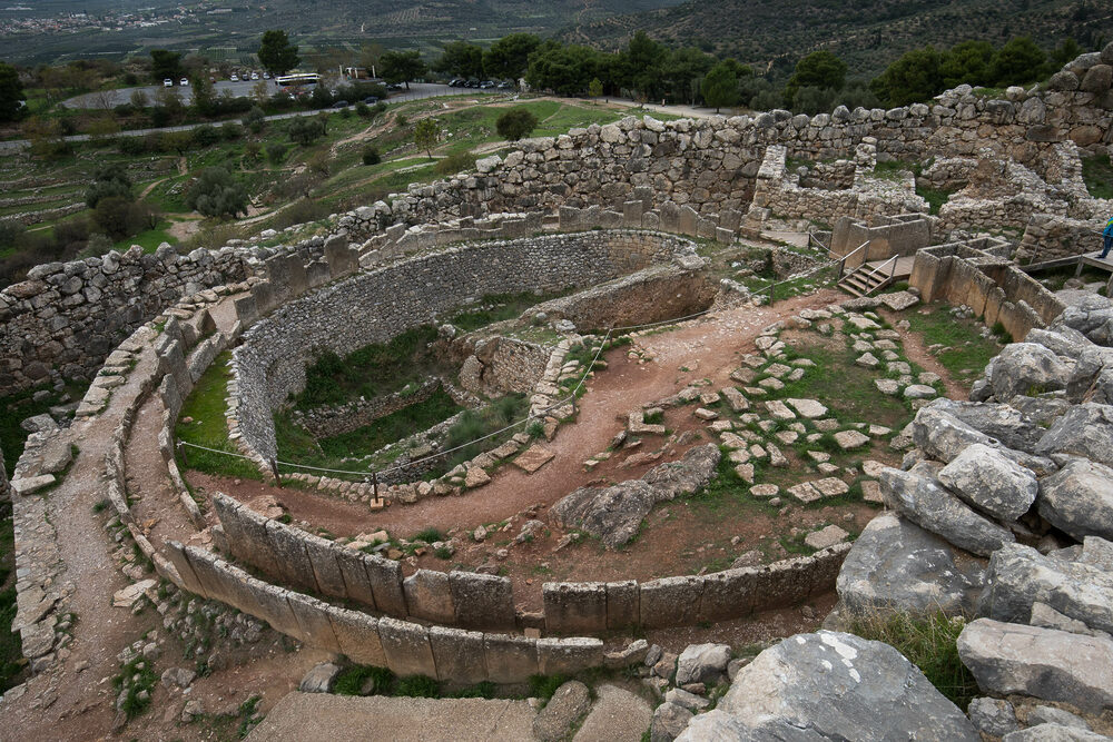 Grave Circle A with tombs of the kings