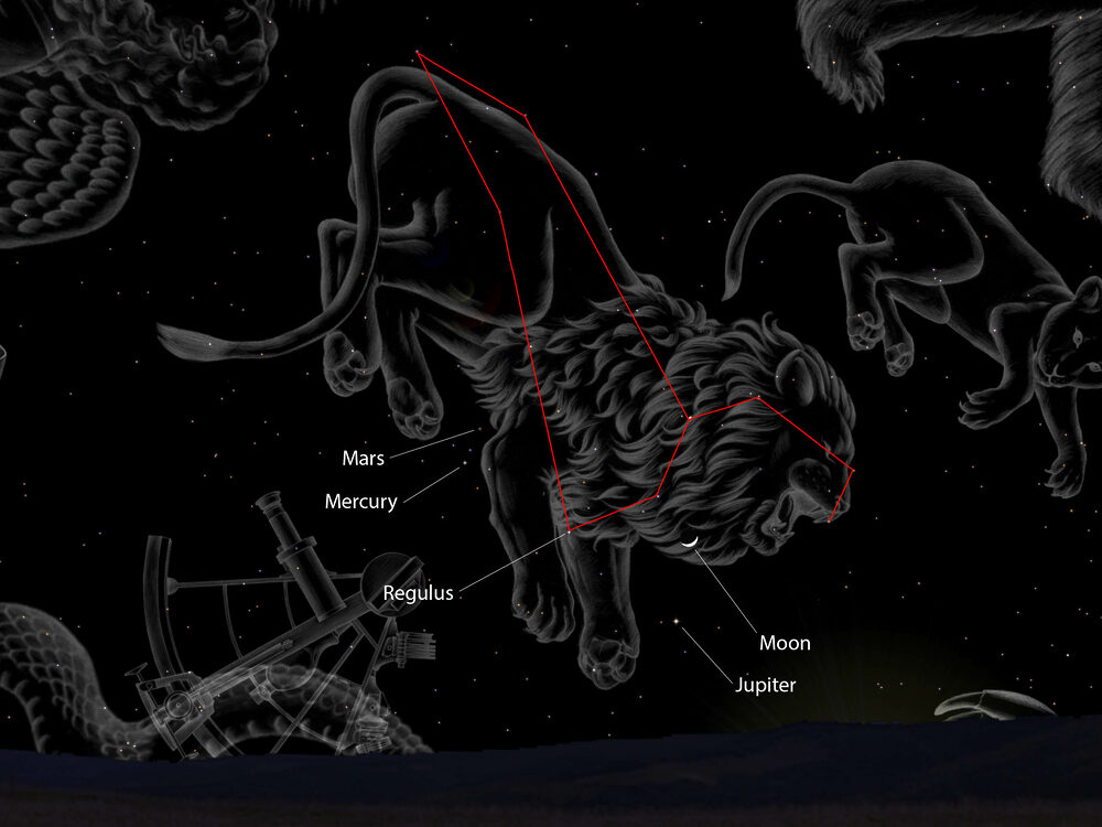 Night Sky as seen from Nimrud Dagh on July 6, 62 BC.