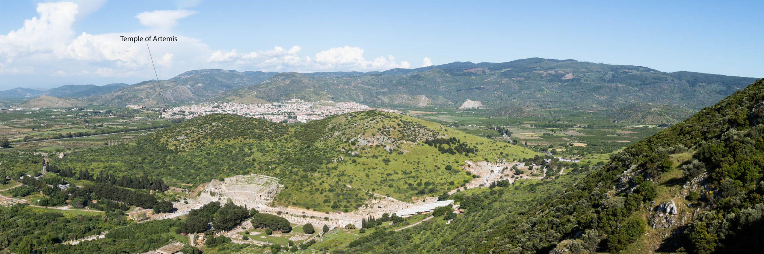 The Temple of Artemis in relation to the city of Ephesus Panorama