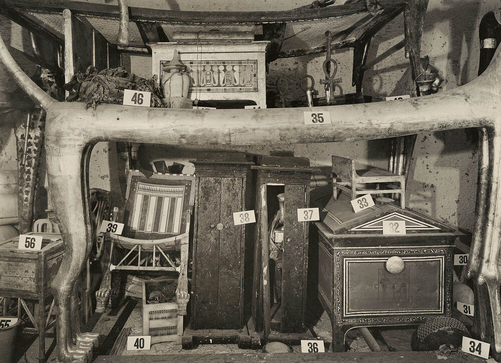 Burton's Photograph Inside Tutankhamen's Tomb