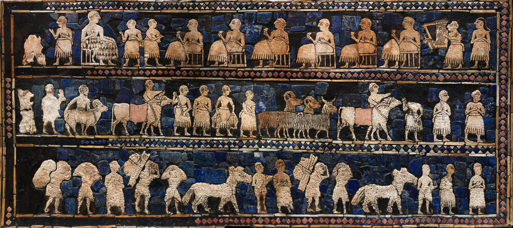 The Banquet scene from the Royal Standard of Ur