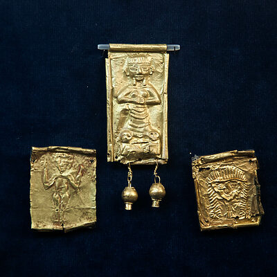 Gold plaques with goddess