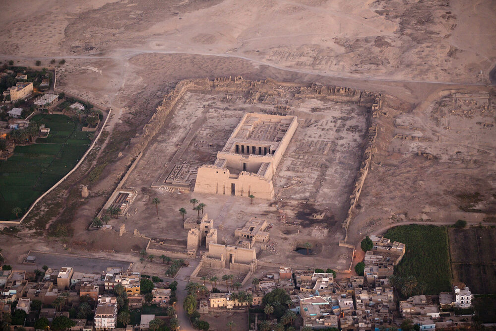 Medinet Habu from air
