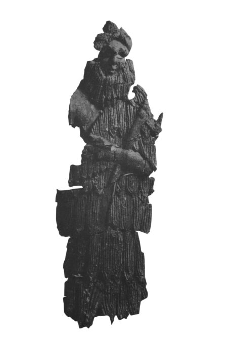 Wooden carving of an Eblaite King from Early Bronze Palace G