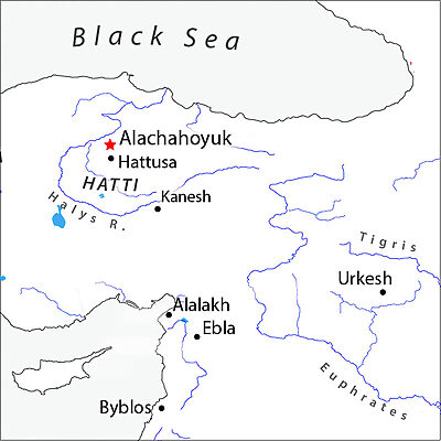 Map of Alacahoyuk