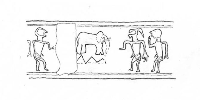 Megiddo Cylinder Seal from Stratum XV