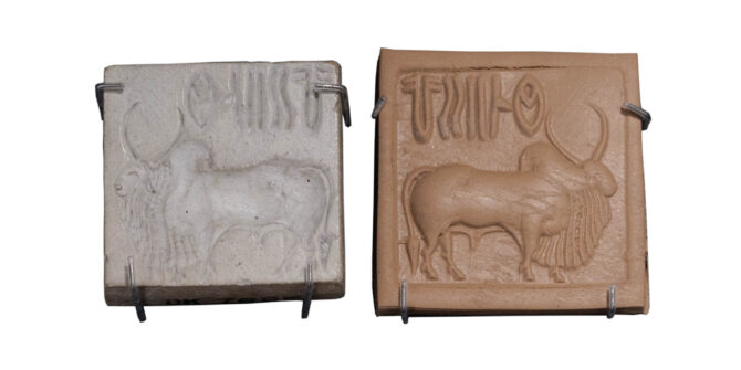 Zebu on a stamp seal from the indus valley civilization