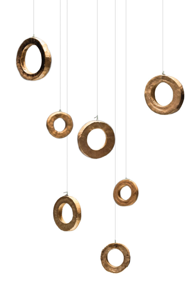 Nahal Qanah Gold Circlets on display in the Israel Museum