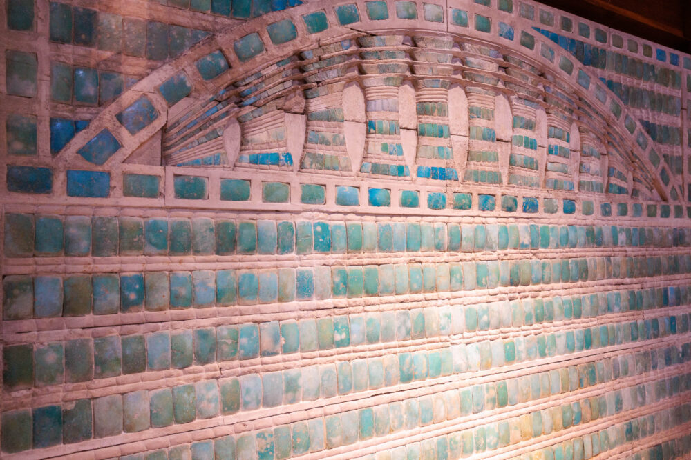 Glazed bricks from galleries below Djoser's pyramid