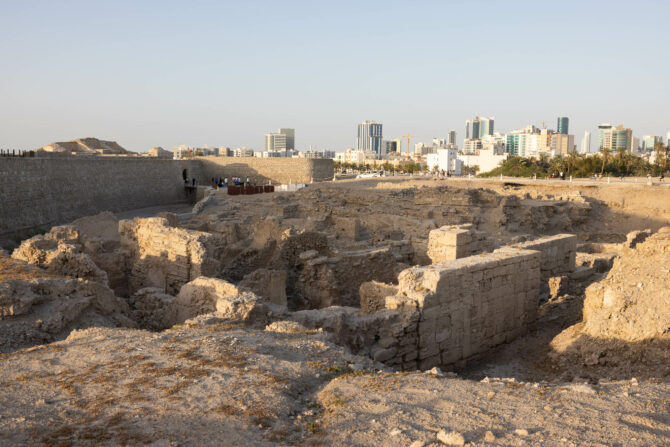 Qal'at al Bahrain ruins of Dilmun city of early bronze age