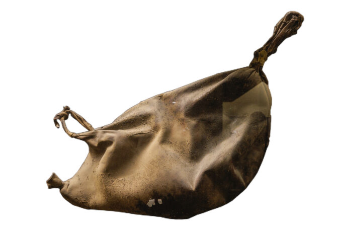 Goat-skin churn