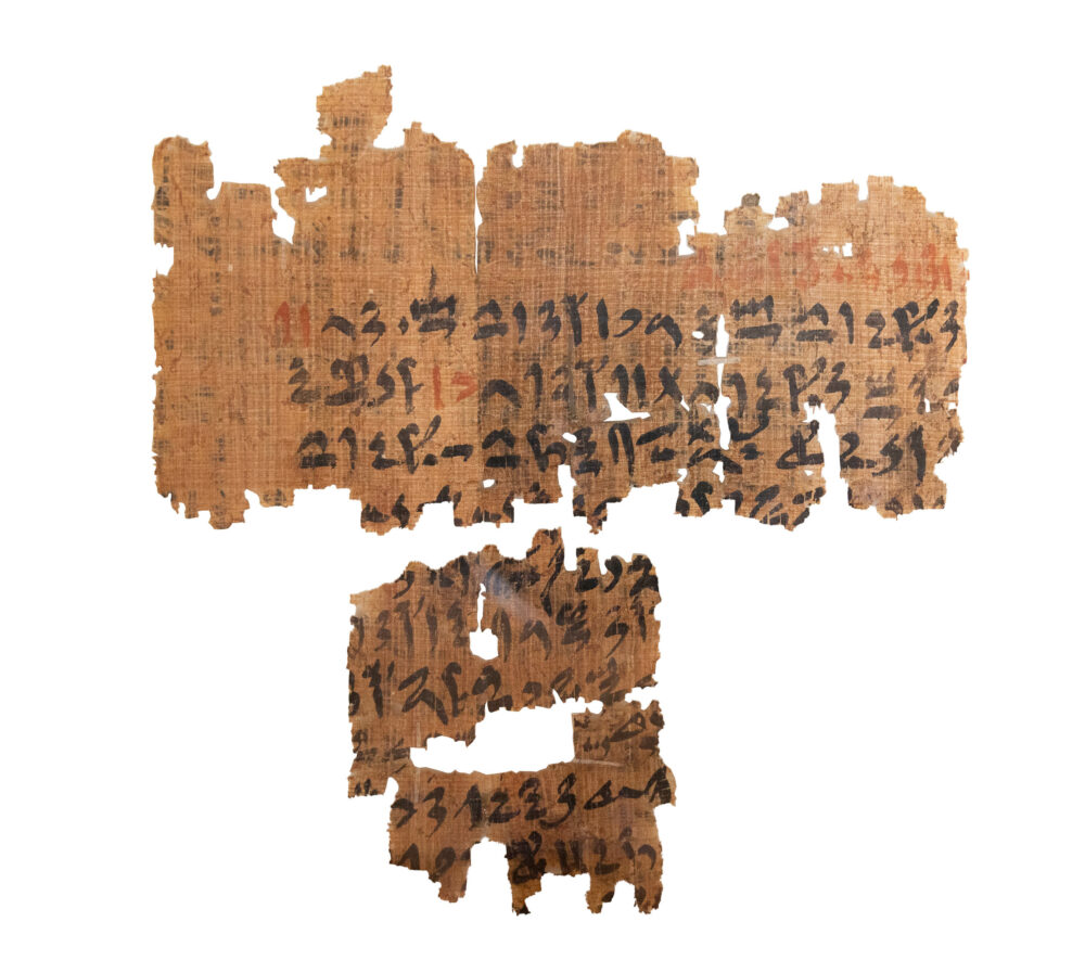Hieratic Fragment showing Mathematical Calculations