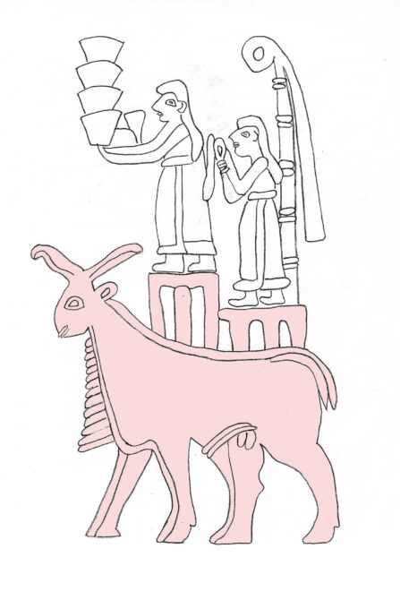 warka vase goat table