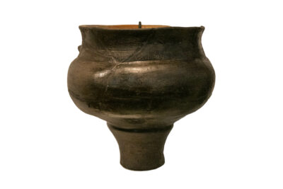 Kura Araxes Red Black Burnished Pot with Stand