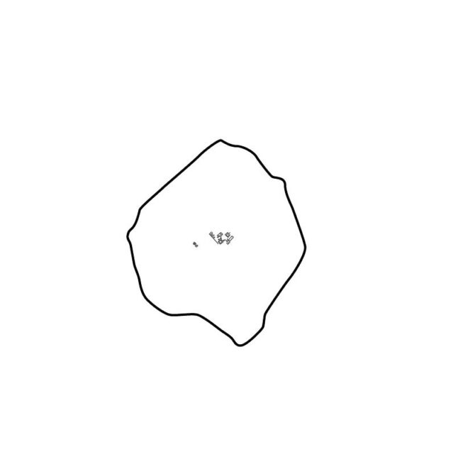 Outline of city of Uruk showing size of city