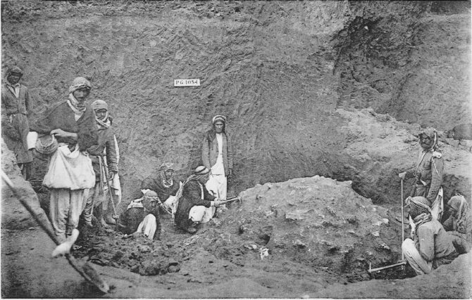 PG 1054 Top of Dome of Tomb during Excavation