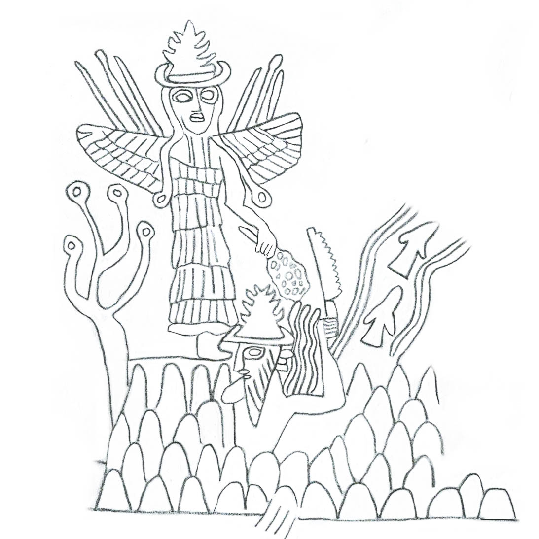 Adda seal showing Ishtar