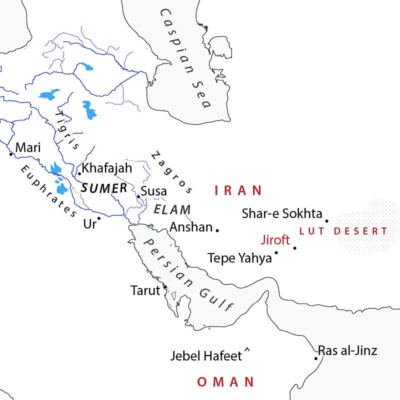 Map Jiroft Culture Iran