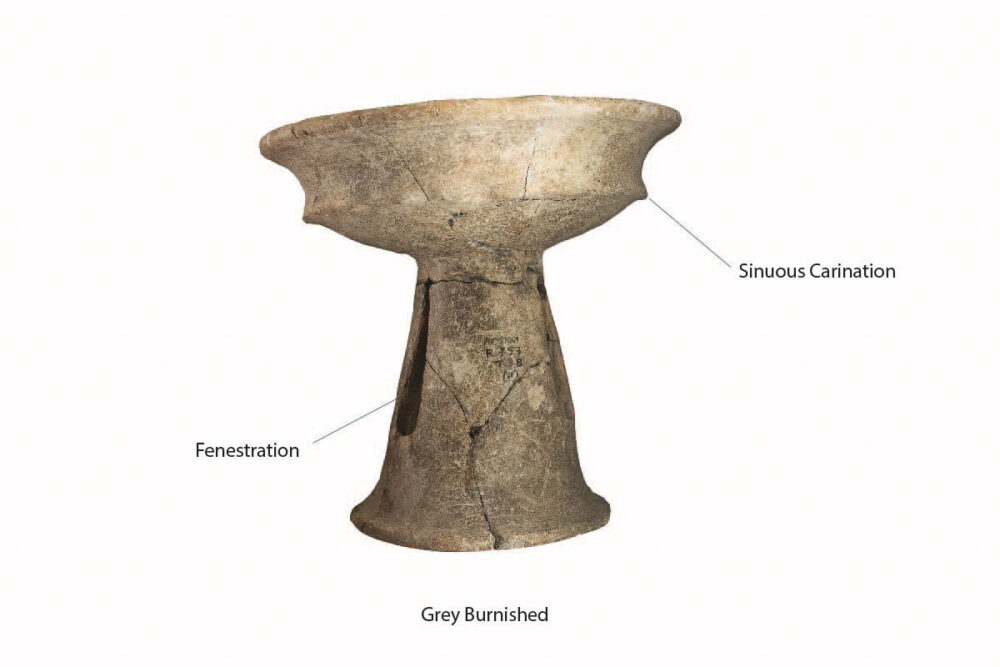 Grey Burnished Fenestrated Stand