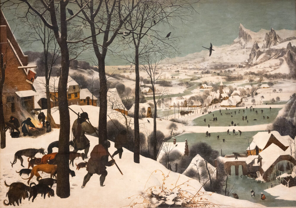 Bruegel's Hunters in the Snow